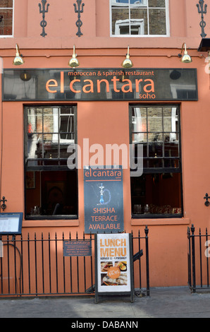 El Cantara marokkanischen und spanischen Restaurant in Frith Street, Soho, London, UK. Stockfoto