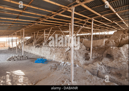 Die alten Tucume archäologischen Komplex und Königliche Gräber Website Museum in der Nähe von Chiclayo, Peru. Stockfoto