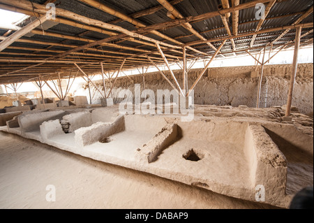 Die alten Tucume archäologischen Komplex und Königliche Gräber Website Museum in der Nähe von Chiclayo, Peru. Stockfoto