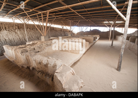 Die alten Tucume archäologischen Komplex und Königliche Gräber Website Museum in der Nähe von Chiclayo, Peru. Stockfoto