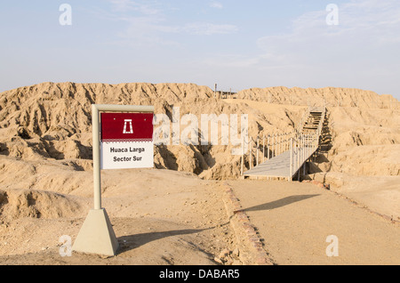 Die alten Tucume archäologischen Komplex und Königliche Gräber Website Museum in der Nähe von Chiclayo, Peru. Stockfoto