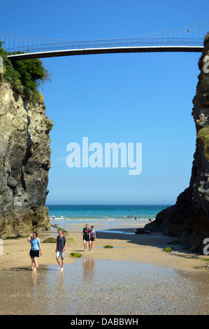 Die Insel am Towan Beach in Newquay, Cornwall, UK Stockfoto