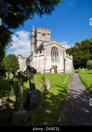 St James die große Pfarrkirche am Bratton Wiltshire Stockfoto