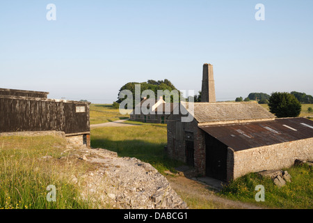 Elster-Bleimine in der Nähe von Sheldon in Derbyshire, England, Industrieerbe ländliche verlassene Bleibergwerke Stockfoto