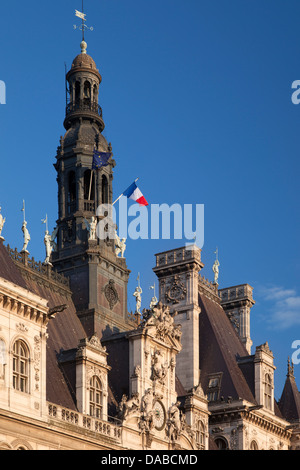 Reich verzierte Hôtel de Ville (erbaut 1628 - 1892 umgebaut), Paris Frankreich Stockfoto