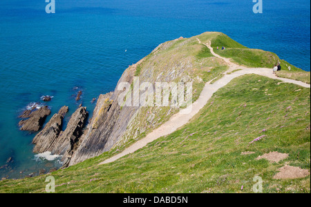 Baggy-Punkt in der Nähe von Croyde auf dem South West Coast Path in Nord-Devon Stockfoto