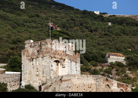 Alten maurischen Burg in Gibraltar Stockfoto