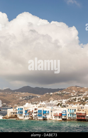 Klein-Venedig, Chora, Mykonos Stadt, Mykonos, Griechenland Stockfoto