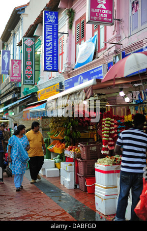 Buffalo-Straße wenig Indien Singapur Stockfoto