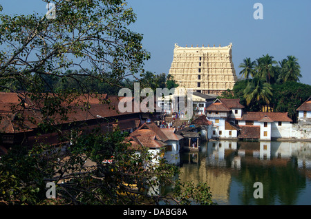 Trivandrum Thiruvananthapuram Shri Padmanabhaswamy Tempel Kerala Indien, weltweit reichste Tempel Stockfoto