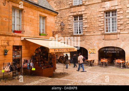 Place du Marche Aux Ojes in Sarlat la Caneda, Dordogne, Frankreich, Europa Stockfoto