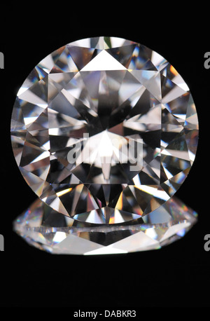 Diamant (Lab erstellt Cubic Zirkonia) Stockfoto