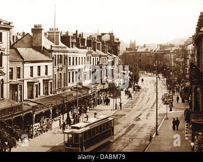 Llandudno Mostyn Street 1900 Stockfoto