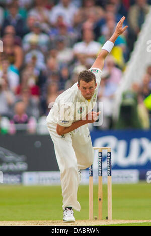 Nottingham, UK. 10. Juli 2013. Australiens Peter Siddle während Tag eines der ersten Investec Asche Test match bei Trent Bridge Cricket Ground am 10. Juli 2013 in Nottingham, England. Bildnachweis: Mitchell Gunn/ESPA/Alamy Live-Nachrichten Stockfoto