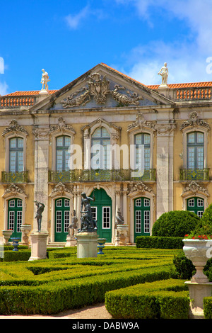 Zeremonielle Fassade, Palacio de Queluz, Lissabon, Portugal, Süd-West-Europa Stockfoto