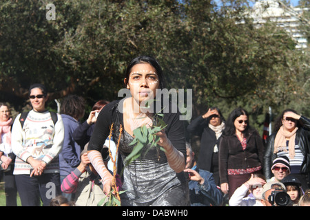 Aborigines traditionellen Tanz-Performance bei NAIDOC in der Stadt im Hyde Park. © Richard Milnes Kredit / Alamy Live News. Stockfoto