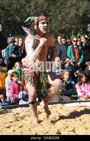 Aborigines traditionellen Tanz-Performance bei NAIDOC in der Stadt im Hyde Park. © Richard Milnes Kredit / Alamy Live News. Stockfoto