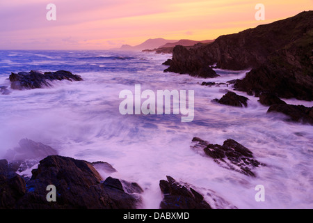 Küste am Atlantic Drive, Achill Island, County Mayo, Connaught (Connacht), Republik Irland, Europa Stockfoto