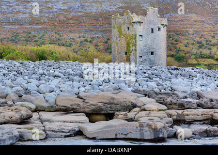 Gleninagh Burg in die Burren, County Clare, Munster, Irland, Europa Stockfoto