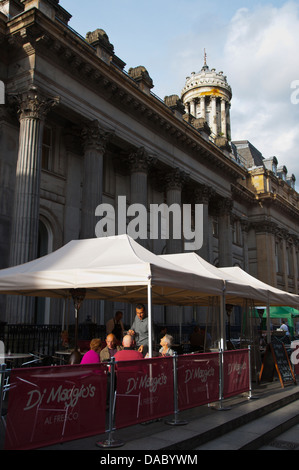 Restaurantterrasse Kaufmann Stadt Glasgow Schottland Großbritannien UK Mitteleuropa Stockfoto