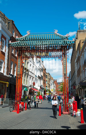 Gerrard Street Chinatown London England Großbritannien UK Mitteleuropa Stockfoto