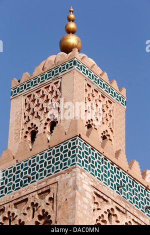 Koutoubia Moschee und Minarett, UNESCO-Weltkulturerbe, Marrakesch, Marokko, Nordafrika, Afrika Stockfoto