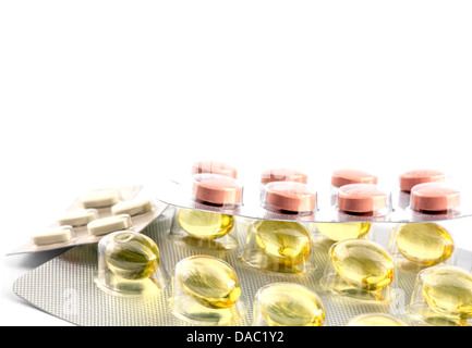 Medizinische Pillen und Kapseln Stockfoto