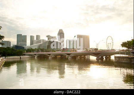 Singapur-Fluss am Morgen Stockfoto