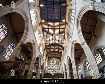 Das Innere des St. Marien Kirche, Oxford - Fischaugen Ansicht 1 Stockfoto