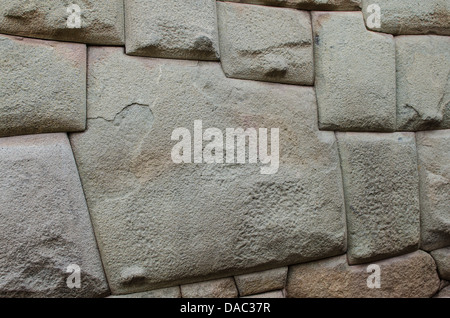 Alte antike Inka Inka-Stadt Steinmauern, Cusco, Peru. Stockfoto