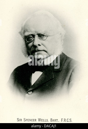 Sir Thomas Spencer Wells, 1. Baronet (1818 bis 1897) war Chirurg an Königin Victoria Stockfoto