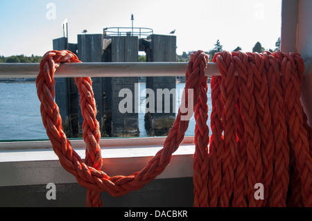 Seil auf der Whidbey-Island-Fähre, WA Stockfoto