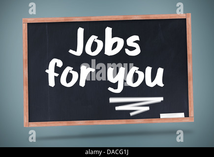 Jobs für Sie auf die Tafel geschrieben Stockfoto