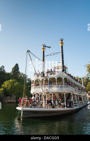 Mark Twain Riverboat Frontierland Disneyland, Anaheim, Kalifornien. Stockfoto