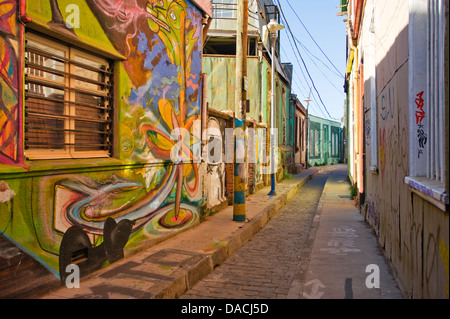 Straßenszene in Valparaiso, Chile Stockfoto