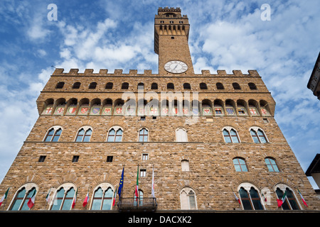 Palazzo Vecchio auf der Piazza della Signoria. Florenz, Italien Stockfoto