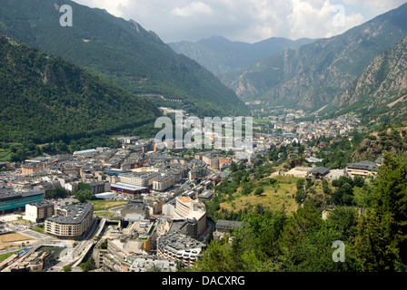 Andorra la Vella, Kapital Stadt von Andorra Zustand Stockfoto