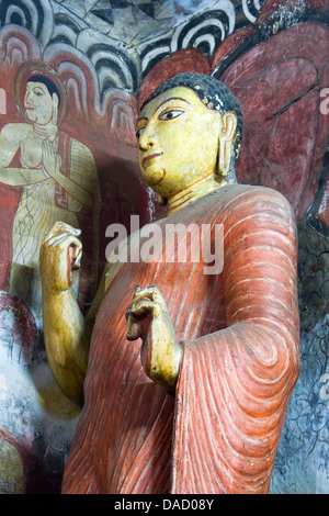 Asien, Sri Lanka, Central Province, Dambulla, goldenen Tempel von Dambulla Devaraja Lena Höhle' des göttlichen Königs" Stockfoto