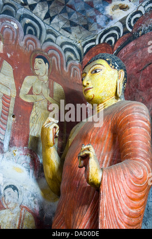 Asien, Sri Lanka, Central Province, Dambulla, goldenen Tempel von Dambulla Devaraja Lena Höhle' des göttlichen Königs" Stockfoto