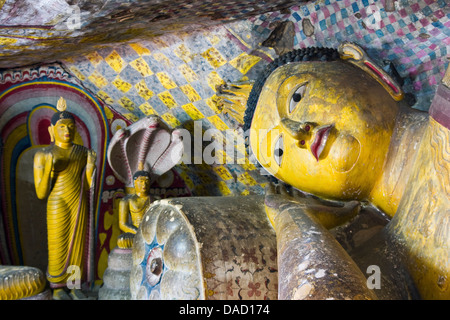 Asien, Dambulla, goldenen Tempel von Dambulla, Sri Lanka, Zentralprovinz Höhle Nr. 4 Stockfoto