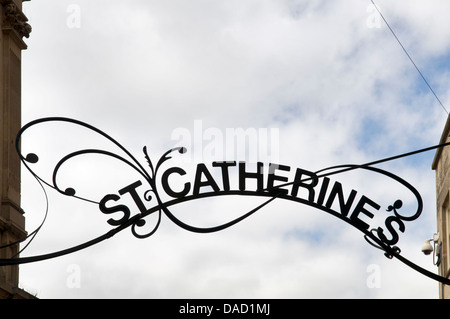 St. Catherine Hill Wegweiser in Frome, Somerset, Großbritannien Stockfoto