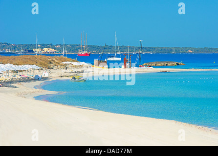 Ses Illetes Strand, Formentera, Balearen, Spanien, Mittelmeer, Europa Stockfoto