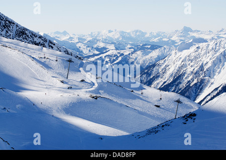 Argentiere und Grand Montet Skigebiet, das Tal von Chamonix, Haute-Savoie, Französische Alpen, Frankreich Stockfoto