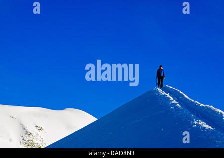 Kletterer am Mont-Blanc, Chamonix, Haute-Savoie, Französische Alpen, Frankreich Stockfoto