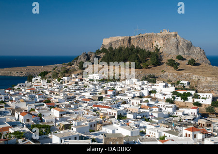Lindos, Akropolis von Lindos, Rhodos, Griechenland Stockfoto