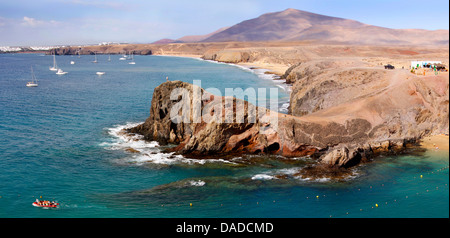 Papagayo Strand, Kanaren, Lanzarote Stockfoto