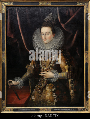 Juan Pantoja De La Cruz (1553-1608). Spanischer Maler. Die Isabella Clara Eugenia Infantin von Spanien, 1599. Stockfoto