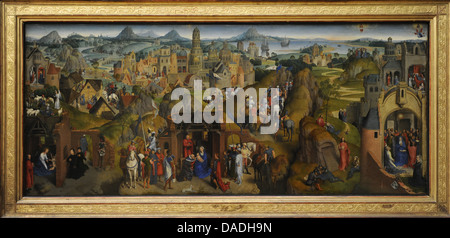 Hans Memling (1435/1440-1494). Flämischer Maler. Die sieben Freuden Mariens, 1480. Alte Pinakothek. München. Deutschland. Stockfoto