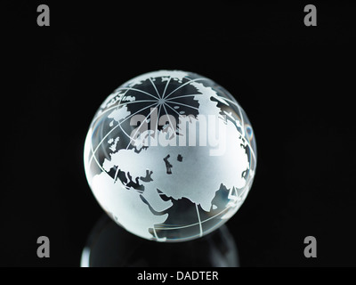 Glaskugel, die illustrieren, Asien, Indien, China, Russland, Afrika, Saudi Arabien, Naher Osten Stockfoto