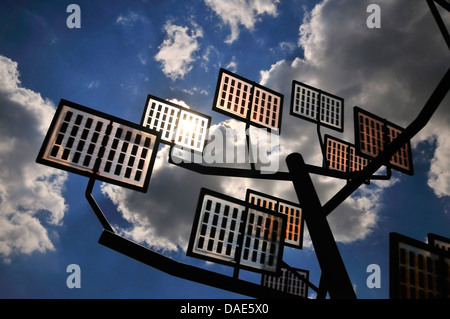 Soalr Baum im Solar Stadt Ulm, Deutschland, Baden-Württemberg, Ulm Stockfoto